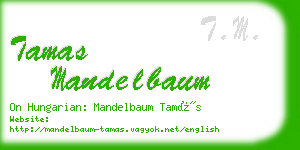 tamas mandelbaum business card